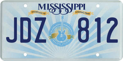 MS license plate JDZ812