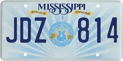 MS license plate JDZ814