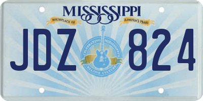 MS license plate JDZ824
