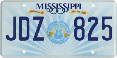 MS license plate JDZ825