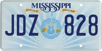 MS license plate JDZ828