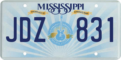 MS license plate JDZ831