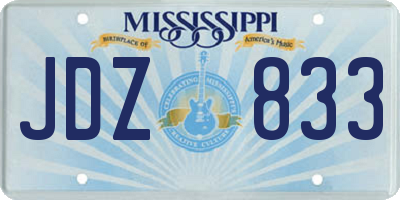 MS license plate JDZ833