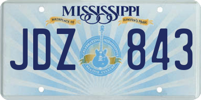 MS license plate JDZ843