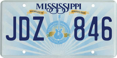MS license plate JDZ846