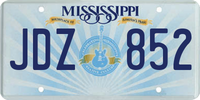MS license plate JDZ852