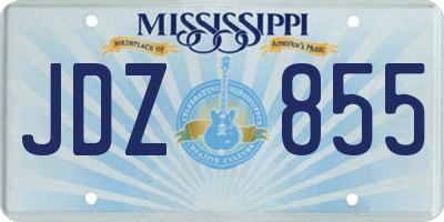 MS license plate JDZ855