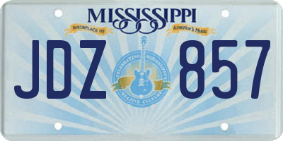 MS license plate JDZ857