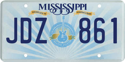 MS license plate JDZ861