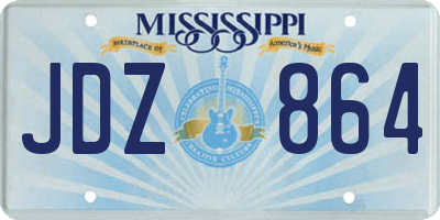 MS license plate JDZ864