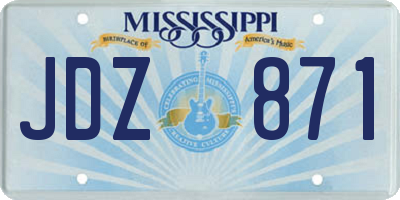 MS license plate JDZ871