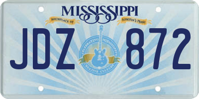 MS license plate JDZ872