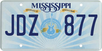 MS license plate JDZ877