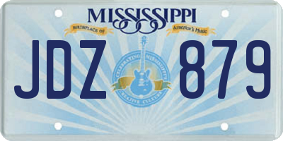 MS license plate JDZ879