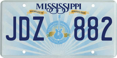 MS license plate JDZ882