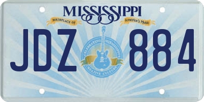 MS license plate JDZ884