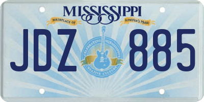 MS license plate JDZ885