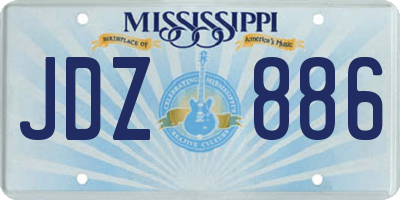 MS license plate JDZ886