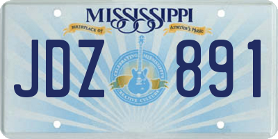 MS license plate JDZ891