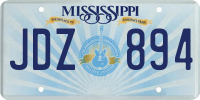 MS license plate JDZ894