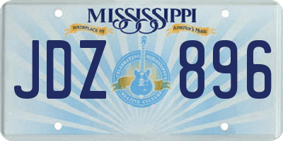 MS license plate JDZ896