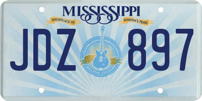 MS license plate JDZ897