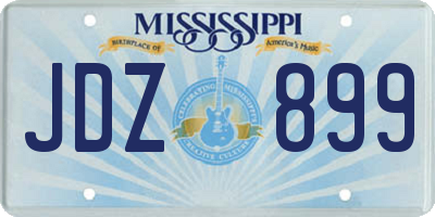 MS license plate JDZ899