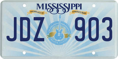 MS license plate JDZ903
