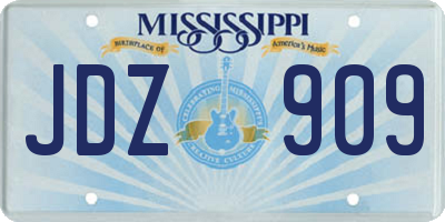 MS license plate JDZ909