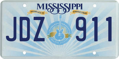 MS license plate JDZ911