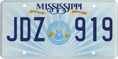 MS license plate JDZ919
