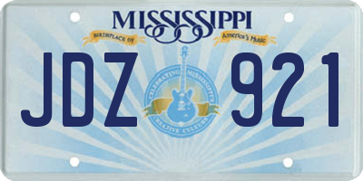 MS license plate JDZ921