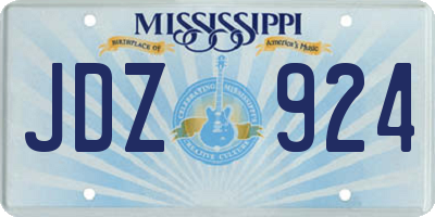 MS license plate JDZ924