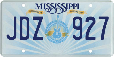 MS license plate JDZ927