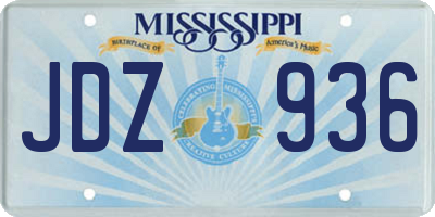 MS license plate JDZ936