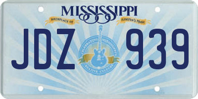 MS license plate JDZ939
