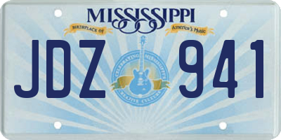 MS license plate JDZ941