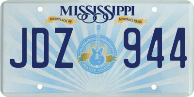 MS license plate JDZ944