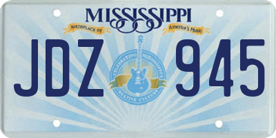 MS license plate JDZ945