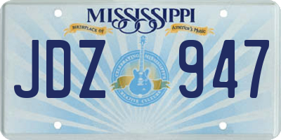 MS license plate JDZ947
