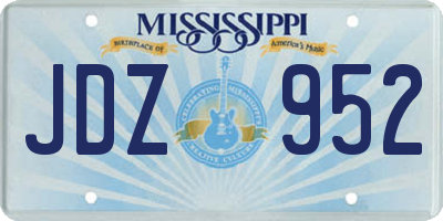 MS license plate JDZ952