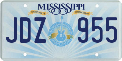 MS license plate JDZ955
