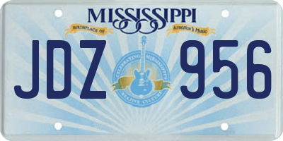 MS license plate JDZ956