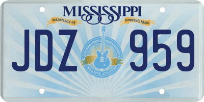 MS license plate JDZ959