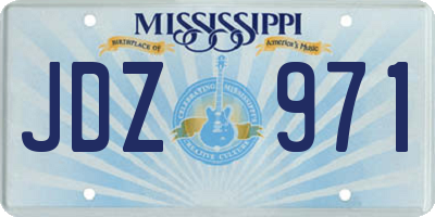 MS license plate JDZ971