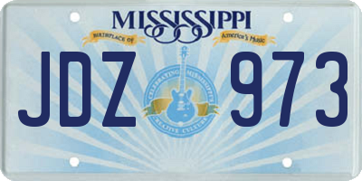 MS license plate JDZ973