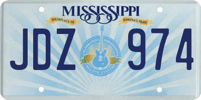 MS license plate JDZ974