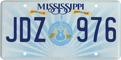 MS license plate JDZ976