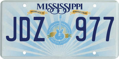 MS license plate JDZ977