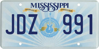 MS license plate JDZ991